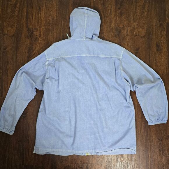 VINTAGE Fresh Produce 100% Cotton Full Zip Lightwetight Hooded Jacket XL - Picture 4 of 8